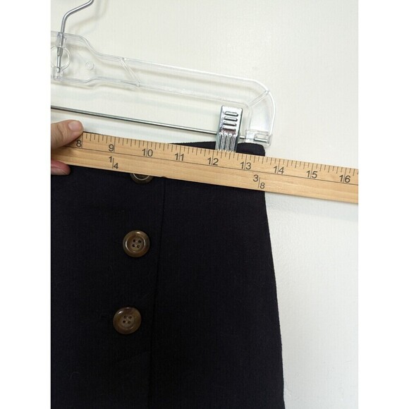 Moussy Black Mini Skirt Women's Size 2 Pleated Buttons - Picture 9 of 10